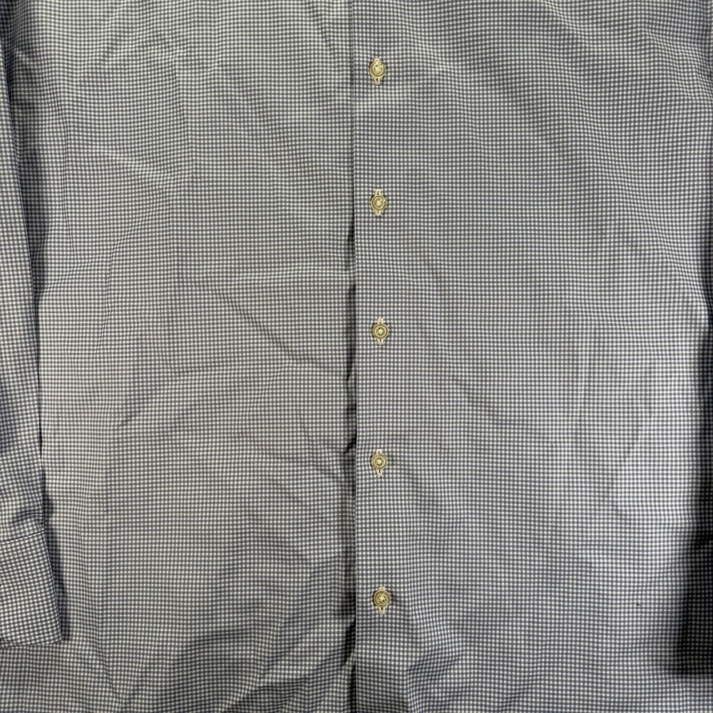 Proper Cloth Button Up Shirt Mens XL Blue Check Long Sleeve Non Iron Picnic - Picture 5 of 9